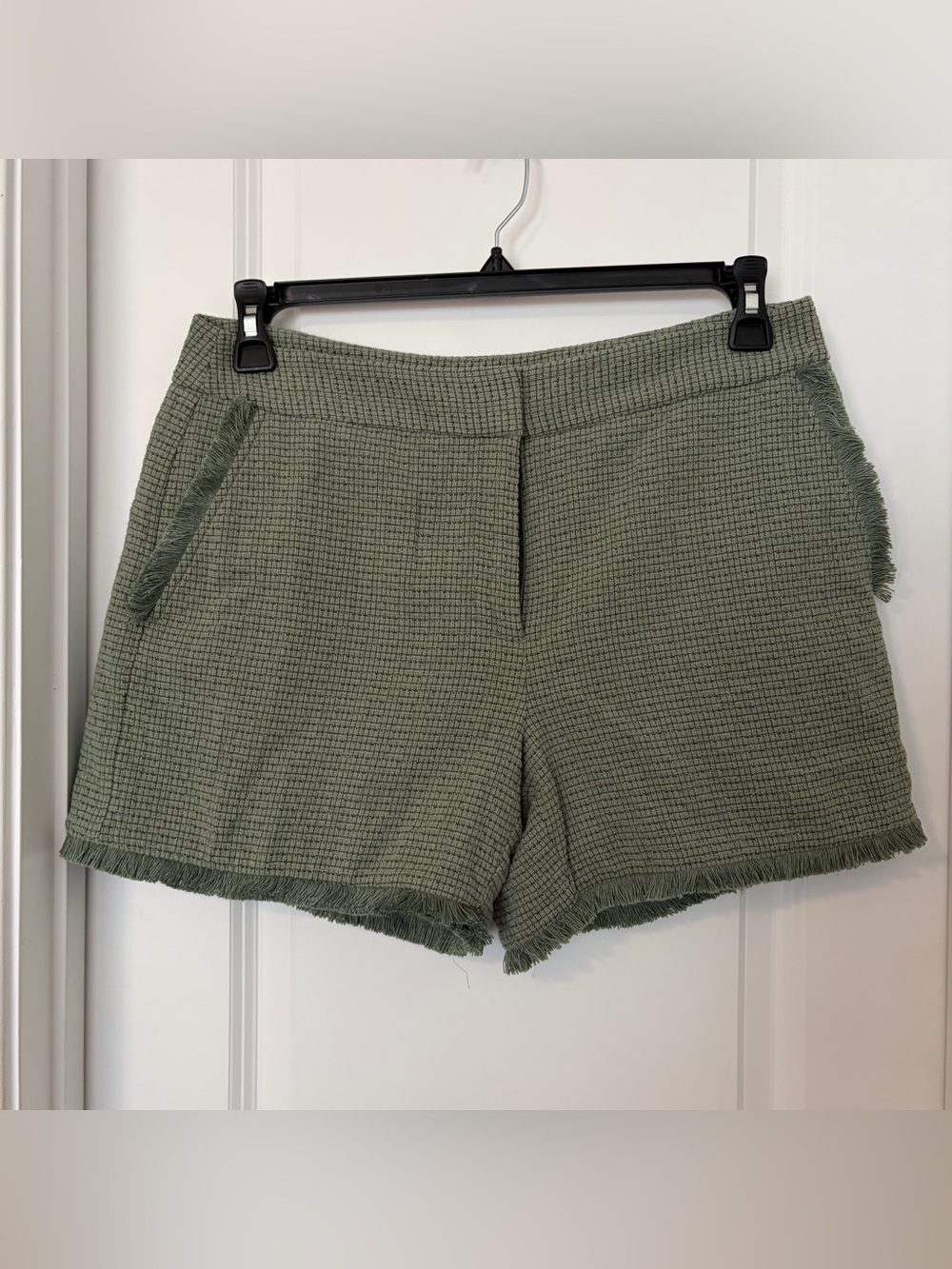 Kaari Blue-  Olive Green Waffle Knit Women's Shorts
Size 10